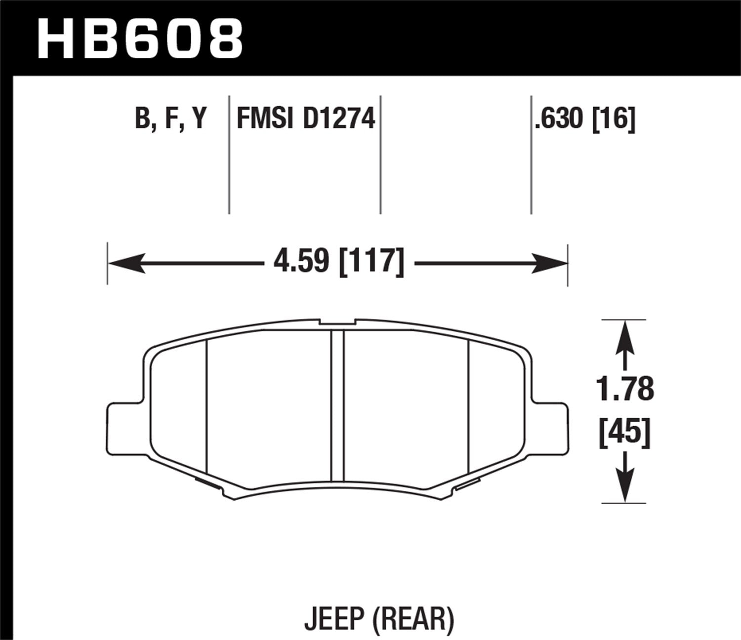 Hawk Performance Hb608Y.630 Lts Brake Pad