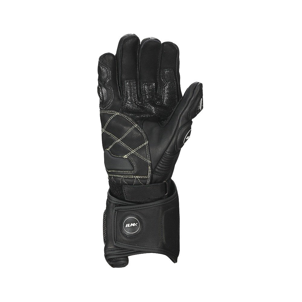 Ilm Air Flow Leather Motorcycle Gloves For Men And Women Model-Grc01L (Xl, Black-Long)