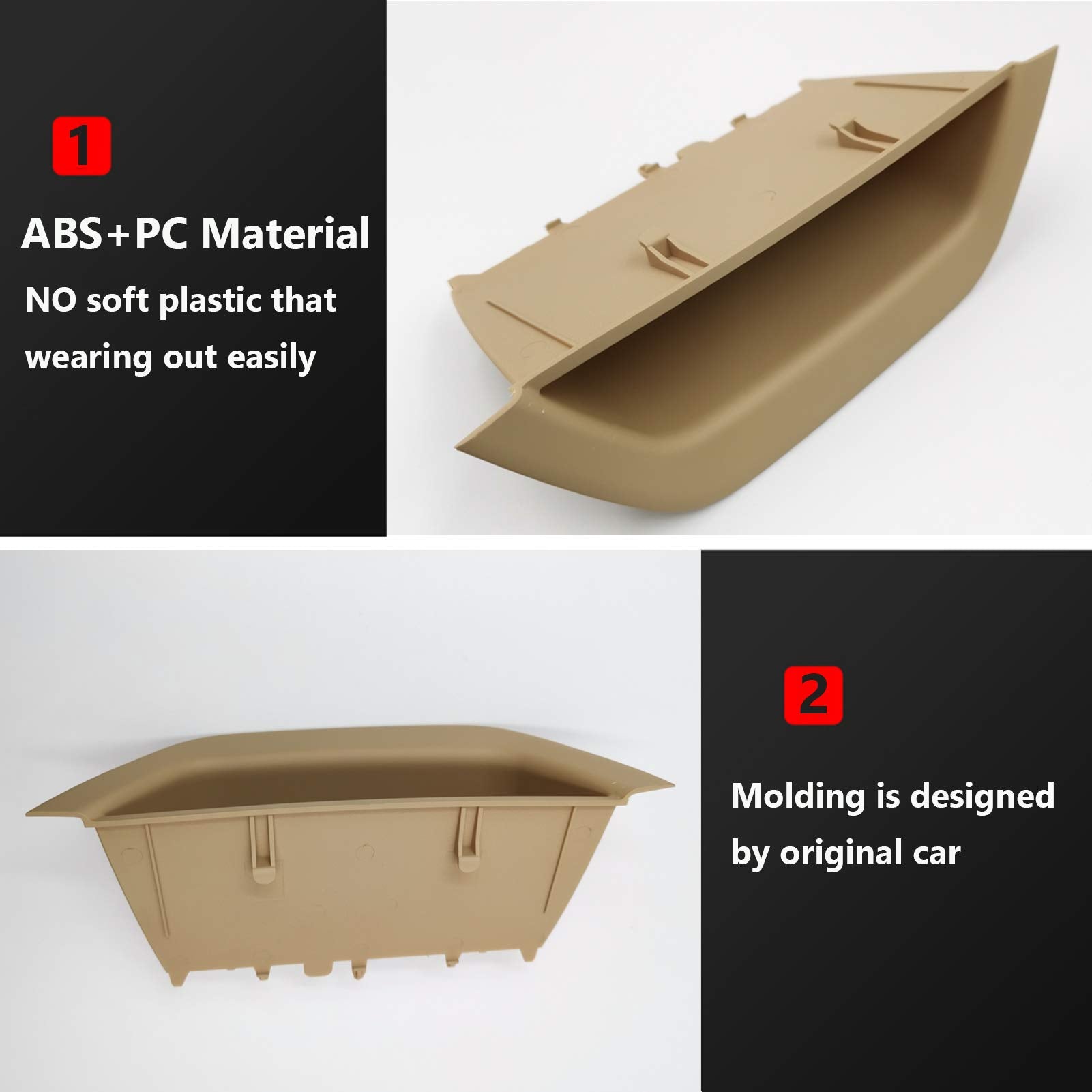 Jaronx Compatible With Bmw X3 X4 Door Armrest Cover, Driver Side Door Armrest Handle Storage Compartment Cover Door Container Storage Box Cover(Compatible With Bmw X3 F25 2010-2016, X4 F26 2014-2017)