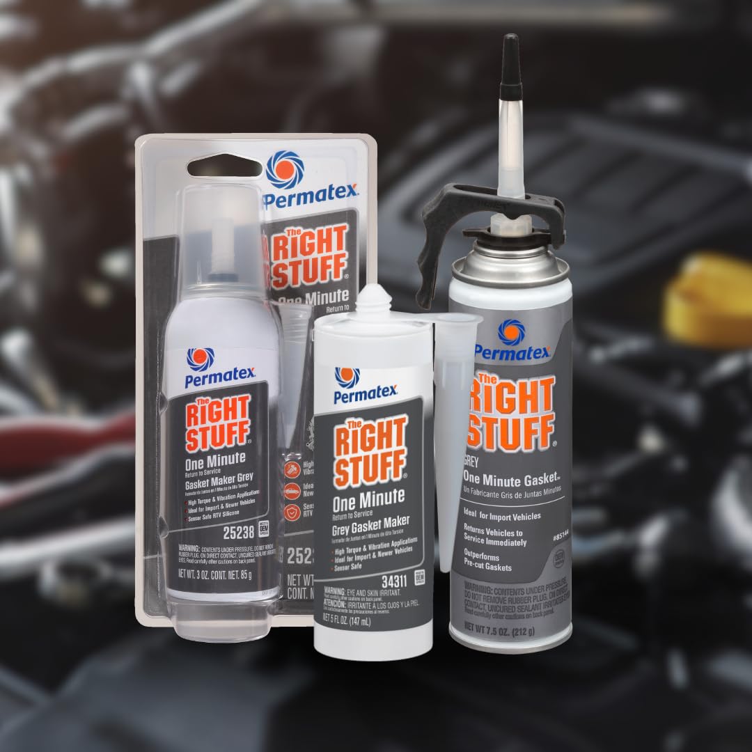 Permatex 34311-6Pk The Right Stuff Grey Gasket Maker, 5 Oz. (Pack Of 6)