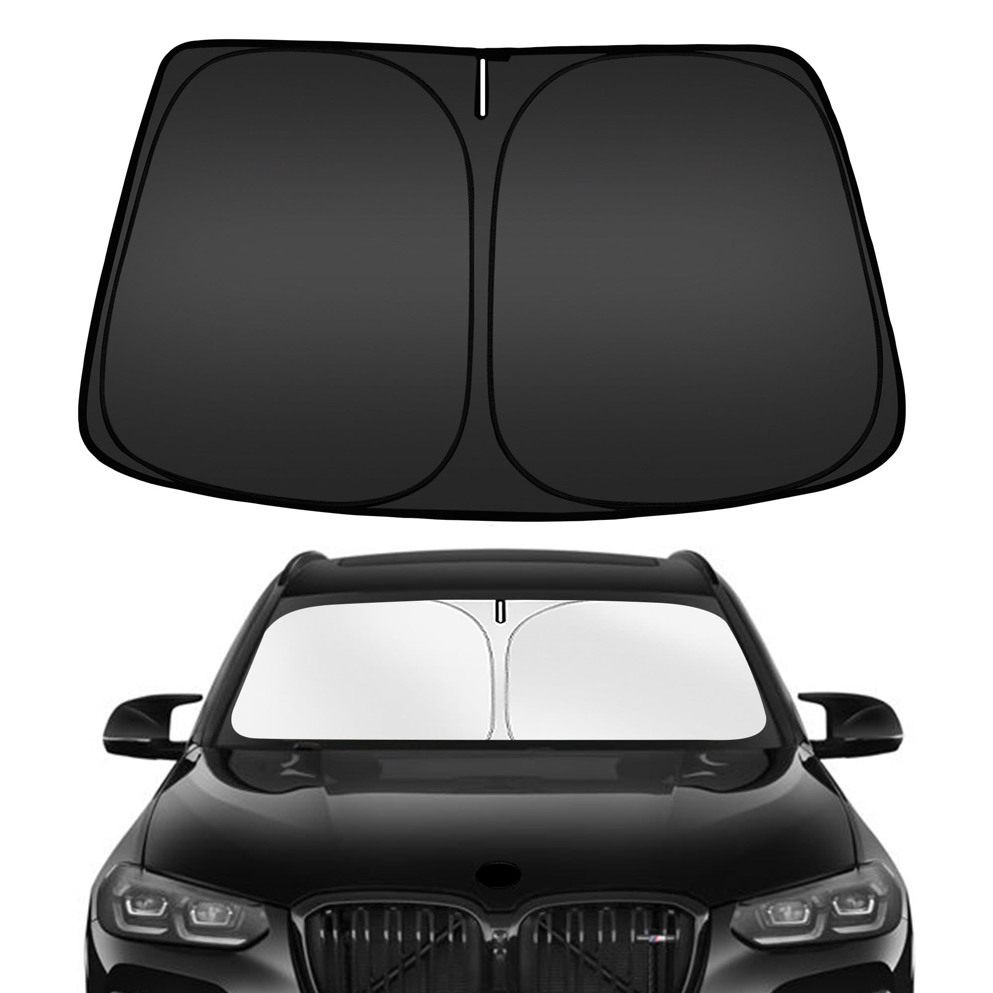 ARISMOTOR Windshield Sun Shade for BMW X3 2018-2025, Custom Fit Foldable Front Window Sunshade Sun Visor Protector, Block UV Ray