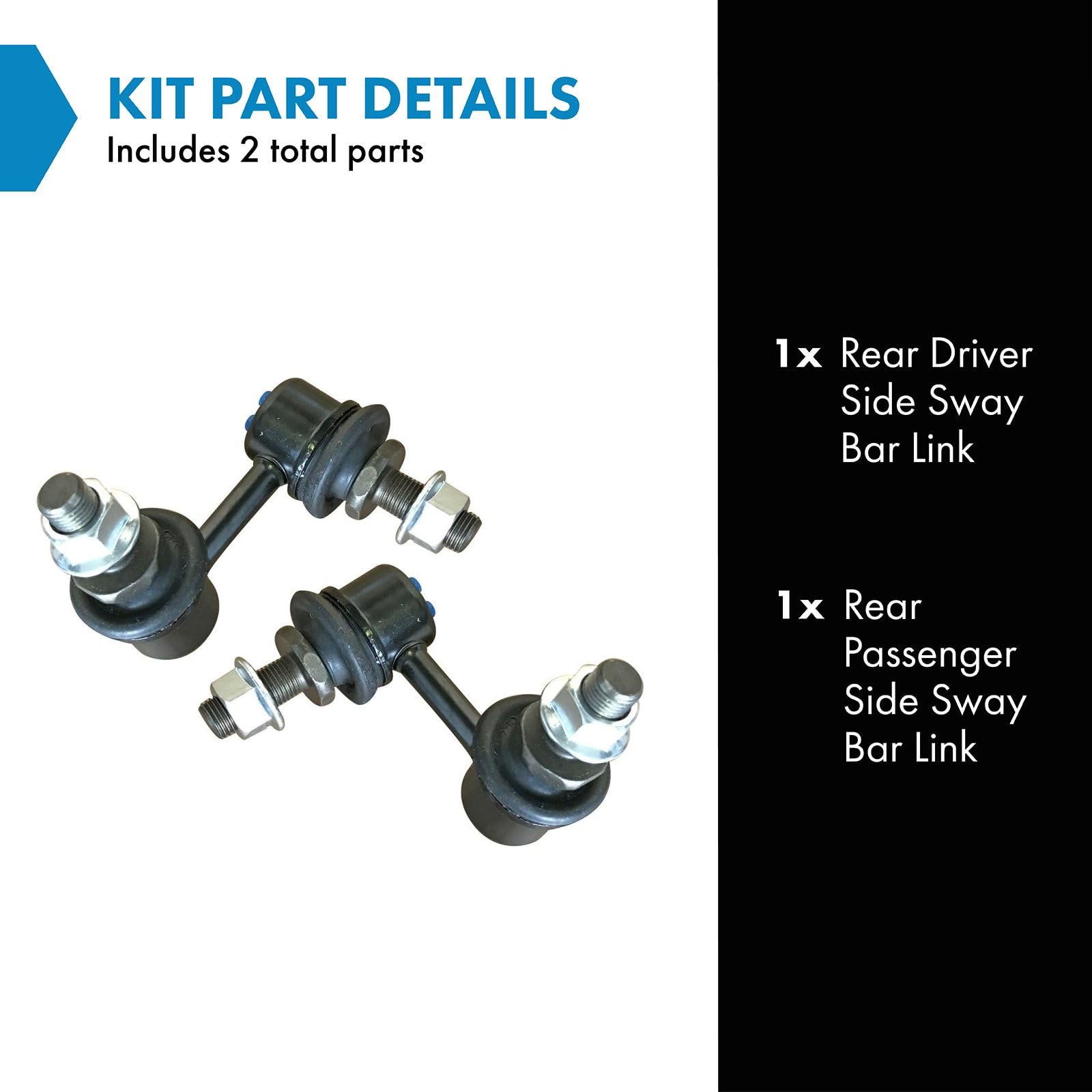 Trq Rear Sway Bar Stabilizer Link Set Compatible With 2004-2010 Infiniti Qx56 2005-2018 Nissan Armada 2005-2012 Pathfinder 2004