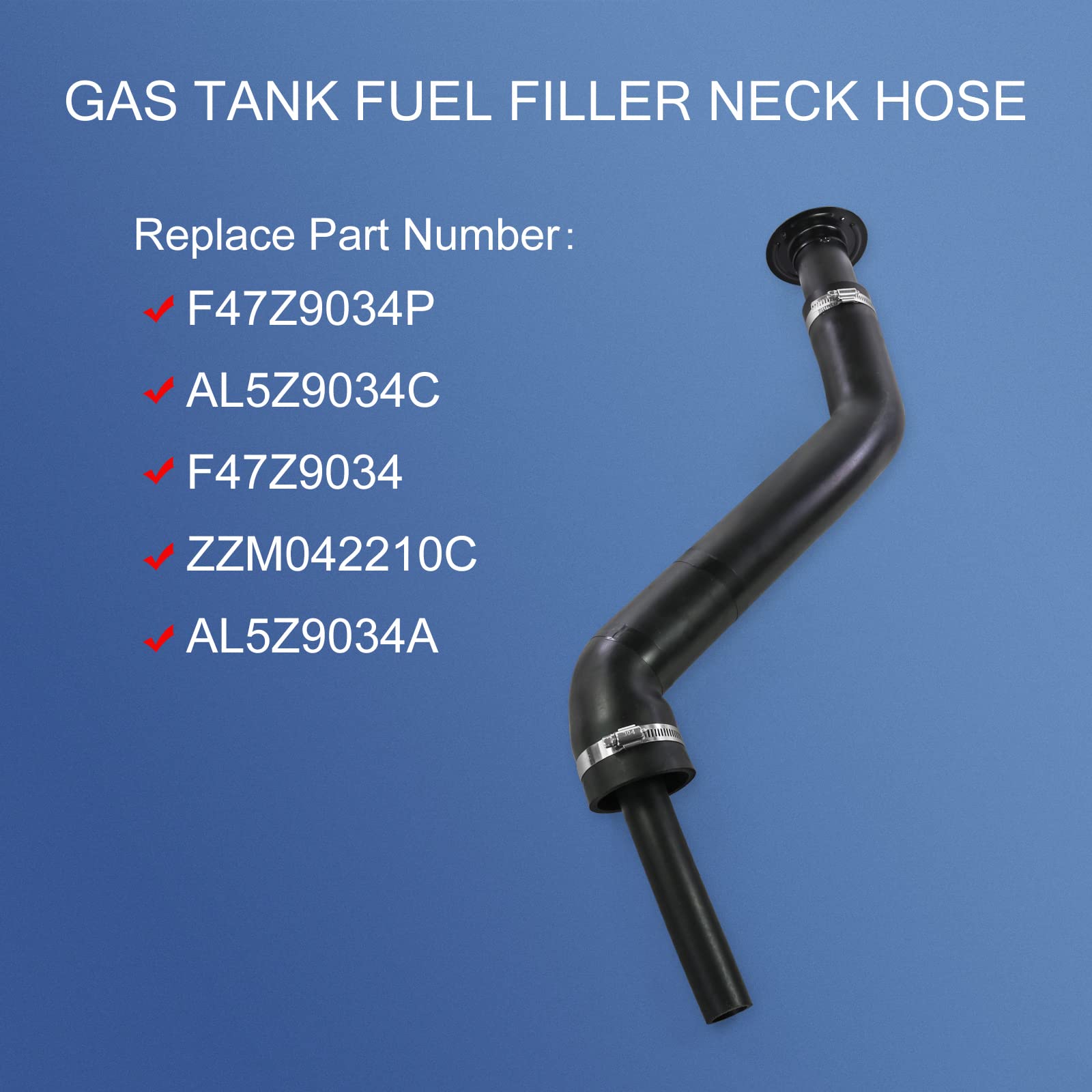 LDMINDA Gas Tank Fuel Filler Neck Hose Replacement For Ford Ranger 1993-1997 and For Mazda B2300, B3000, B4000 1994-1997 Non - F