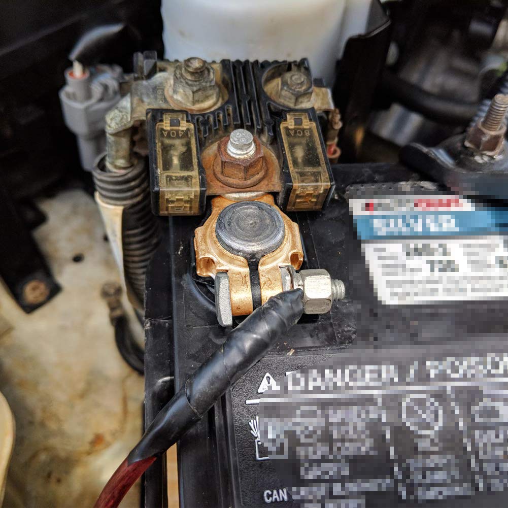 Ampper Battery Terminals Set W/ M8 Nut, Compatible For Nissan Altima Murano Pathfinder Maxima Quest Rogue Titan Versa Etc, 243407F000 And 243407F001 (1 Pair)