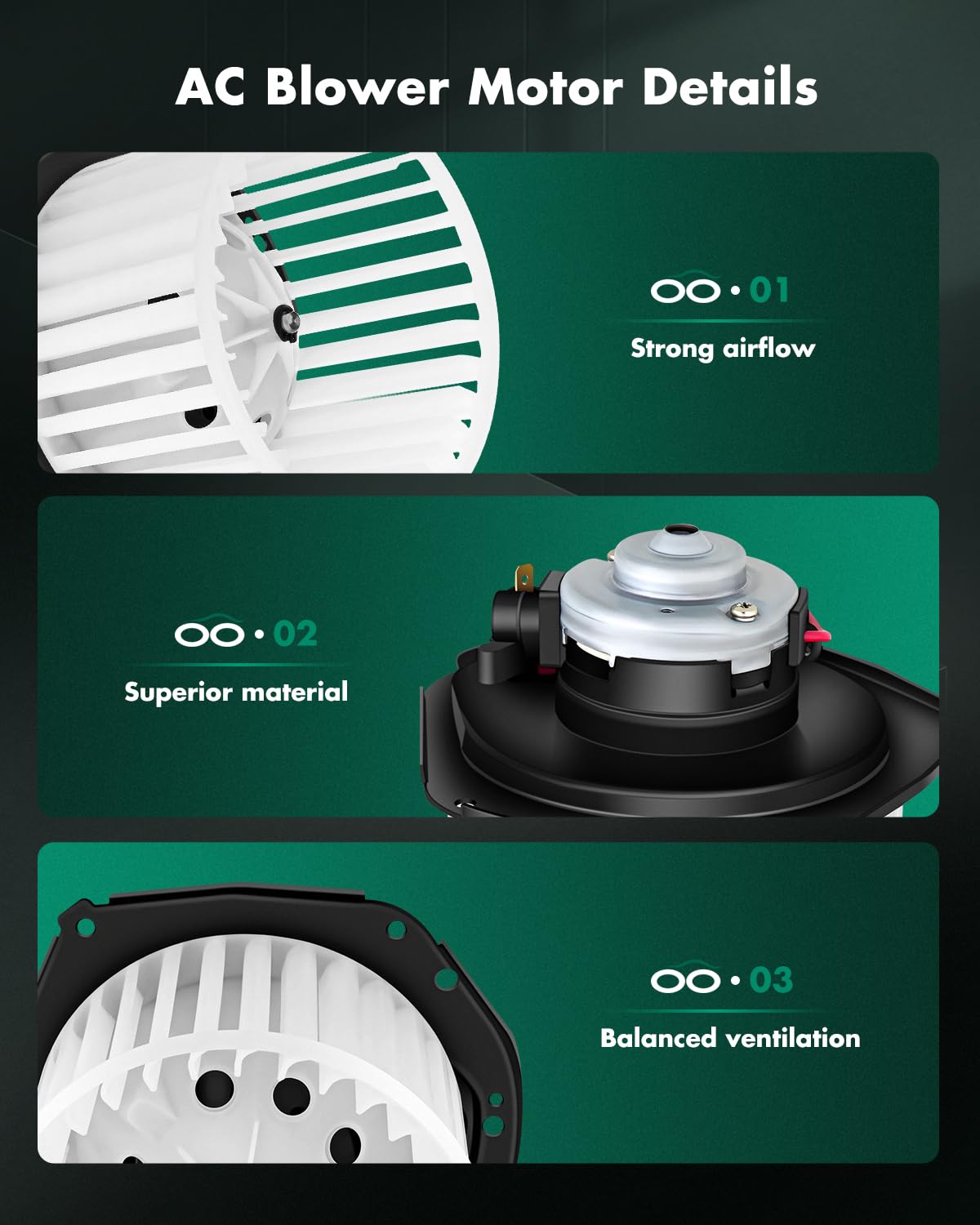 Scitoo 700091 Front Hvac Blower Motor With Fan Cage For Chevy 1978-1994,For Gmc 1978-1994