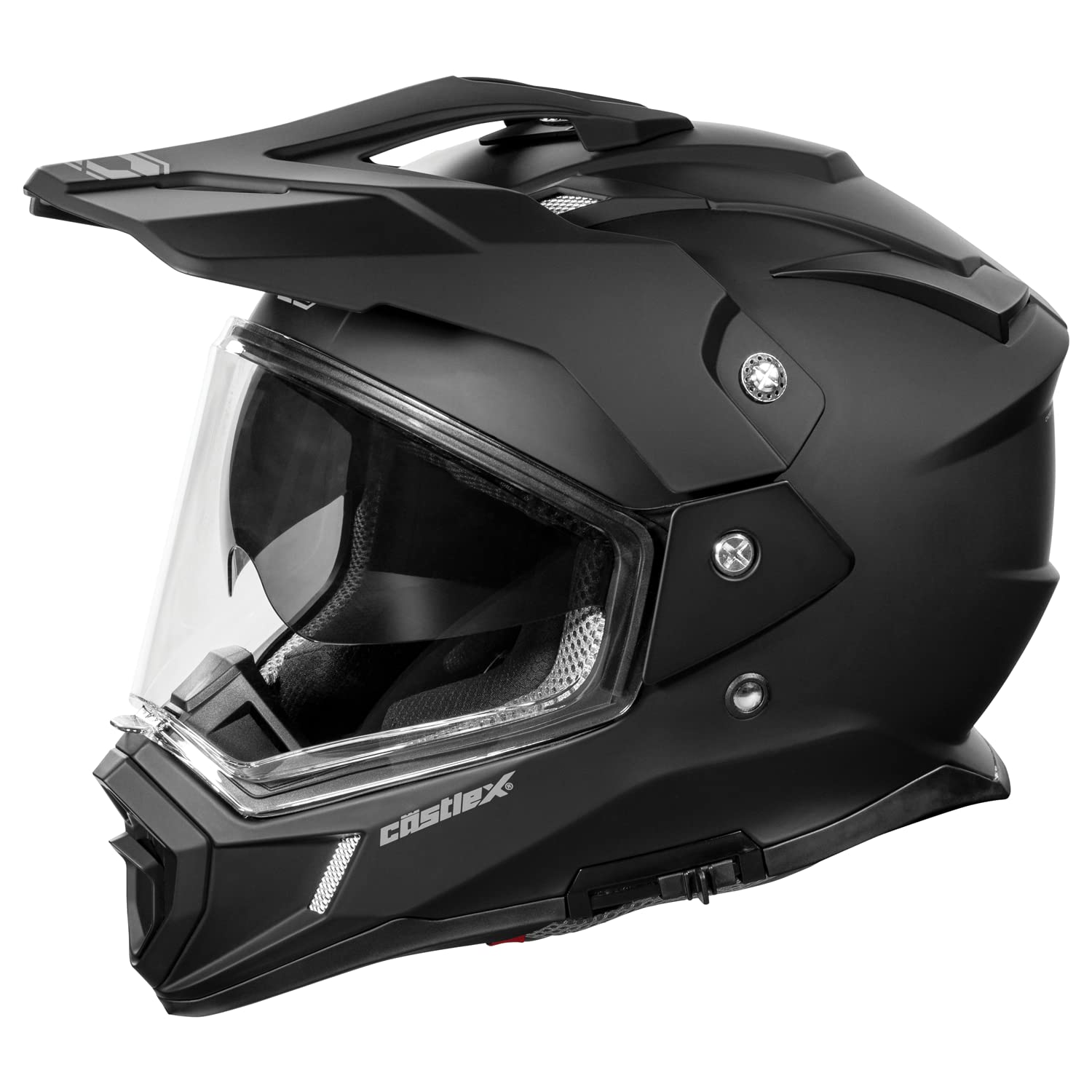 Castle X CX200 Dual Sport Helmet in Matte Black, Size Medium
