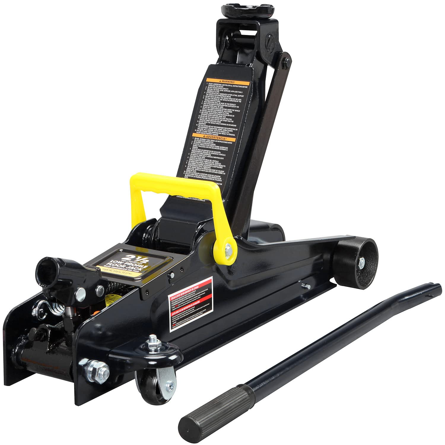 Torin TORT825051 Hydraulic Low Profile Trolley Service/Floor Jack with Single Piston Quick Lift Pump, 2.5 Ton (5,000 lb) Capacit