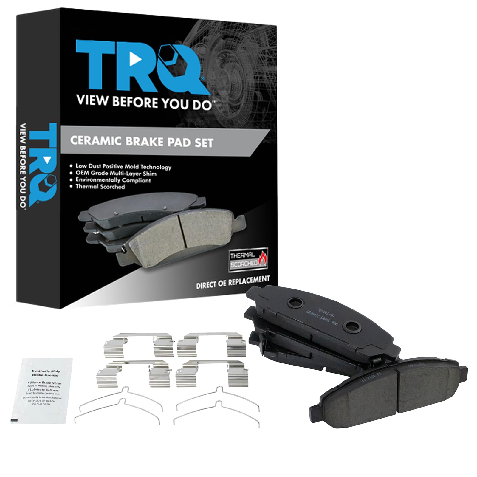 TRQ Front Brake Pads Ceramic Compatible with 2009-2015 Toyota Venza