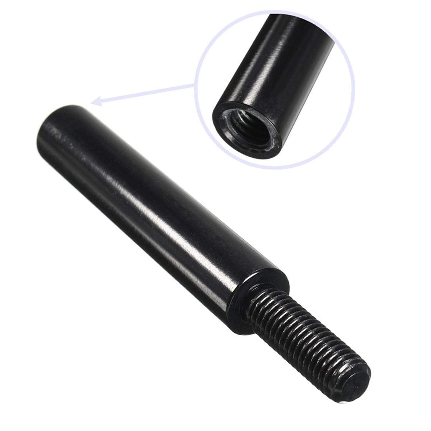 Pursuestar 3 Inch Black Aluminum Shift Knob Extender Extension For 5 6 Speed Ford Scion Gear Shifter Lever 12X1.25