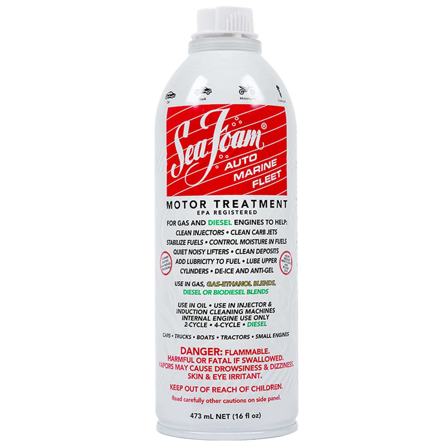 Sea Foam SF16 Motor Treatment  16 oz. , white