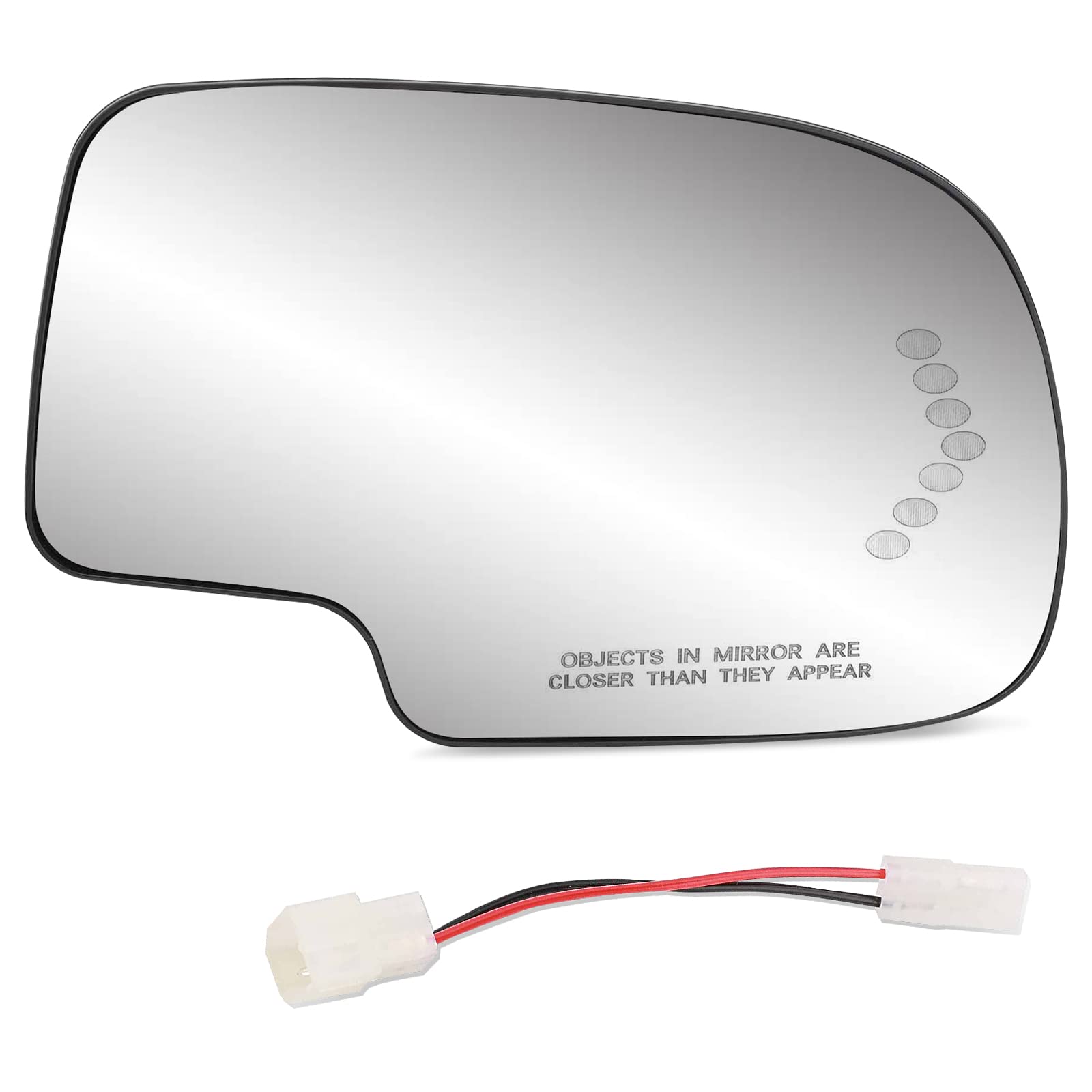 Exterior Passenger Side Heated Mirror Glass Replacement For 2003-2007 Cadillac Escalade, Chevrolet Avalanche, Silverado, Suburba