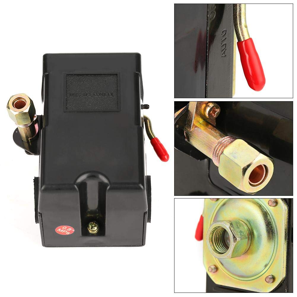 Air Compressor Pressure Switch Control 95-125 Psi 20A 220V, Universal Heavy Duty Air Pressure Control Switch Valve