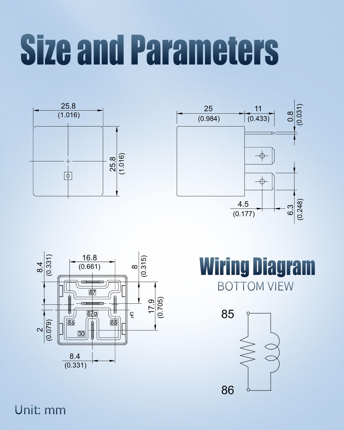 896H-1CH-C-R1 U24 12VDC 50A Automotive Power Relay with 5 Pins SPDT Flux Tight