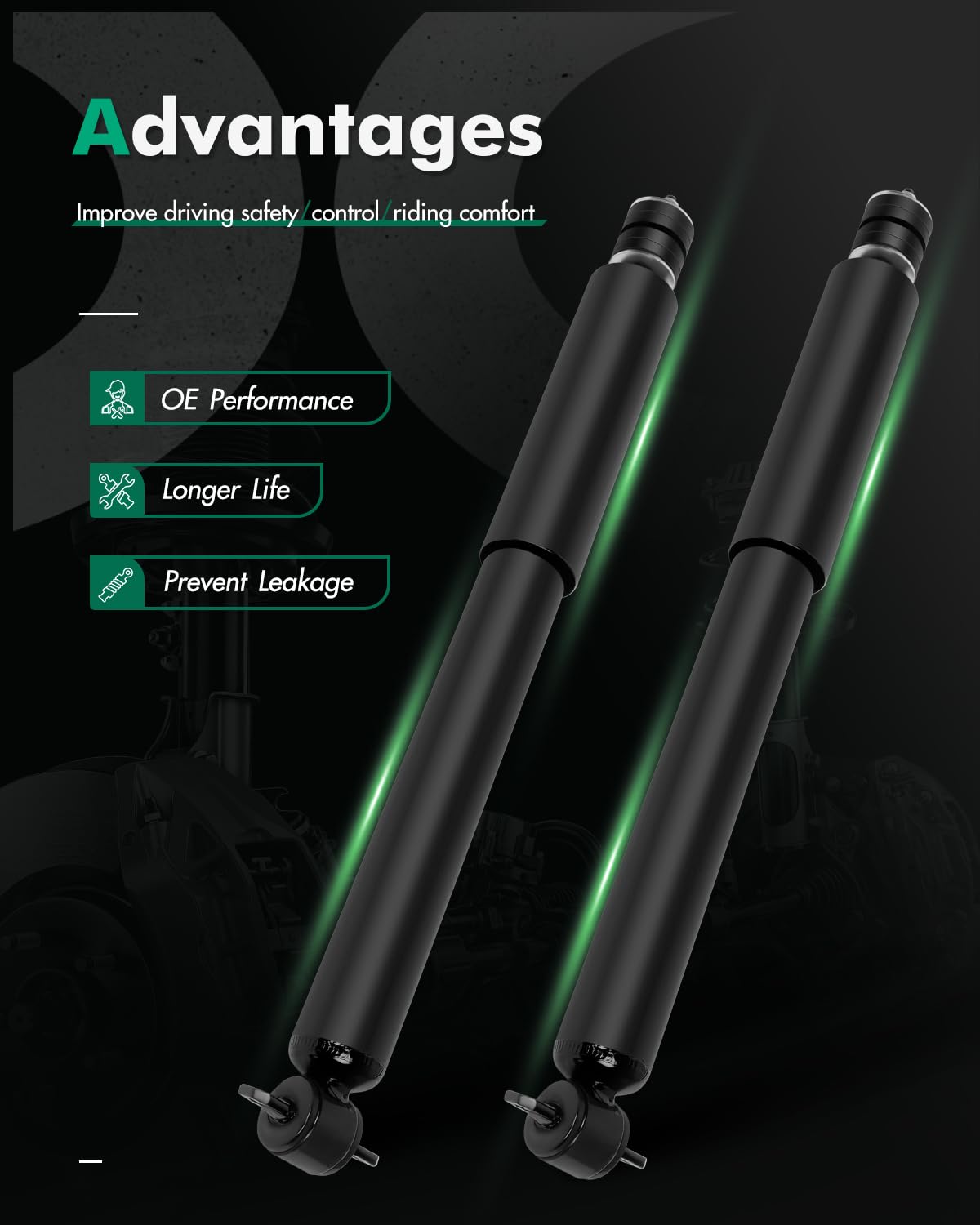 Scitoo For Jeep Auto Shocks (Front,2Pcs), Shocks Absorbers Assemblies Set Fit For 1999 2000 2001 2002 2003 2004 For Jeep Grand F