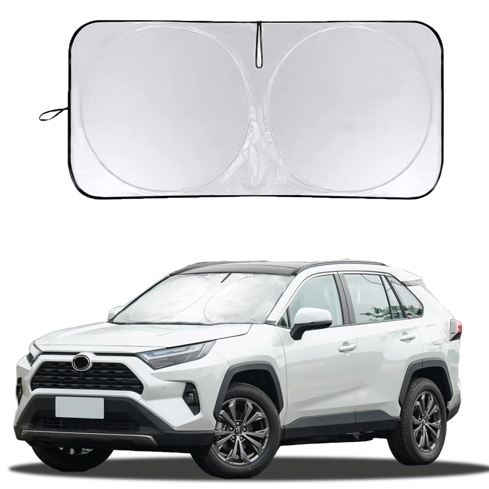 Insauto For Rav4 Car Windshield Cover, Windshield Sun Shades Foldable Sunshade For Toyota Rav4 2013-2023 Suv Crossover Front Win
