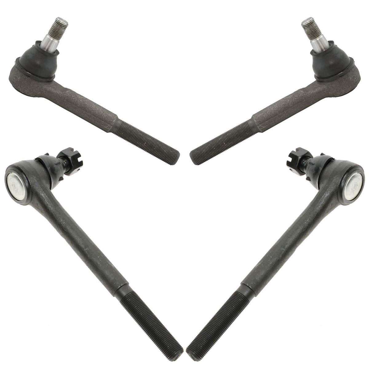 Trq Front Tie Rod Set Compatible With 71-97 Chevrolet 71-95 Gmc