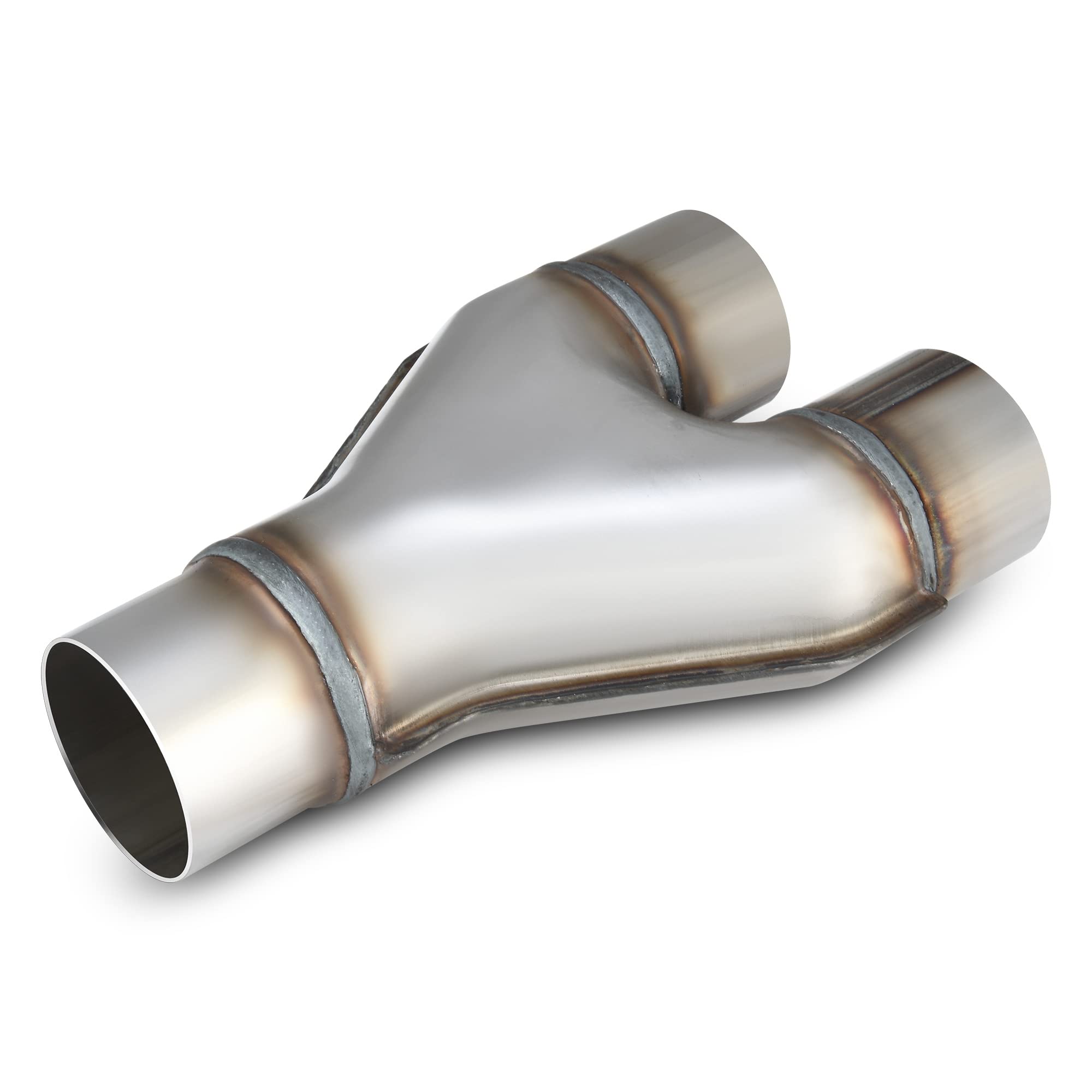 Autosaver88 Stainless Steel 2.5 Inch Exhaust Y Pipe, 2.5'' Single To 2.5'' Dual Exhaust Adapter Connector, 10'' Overall Length,