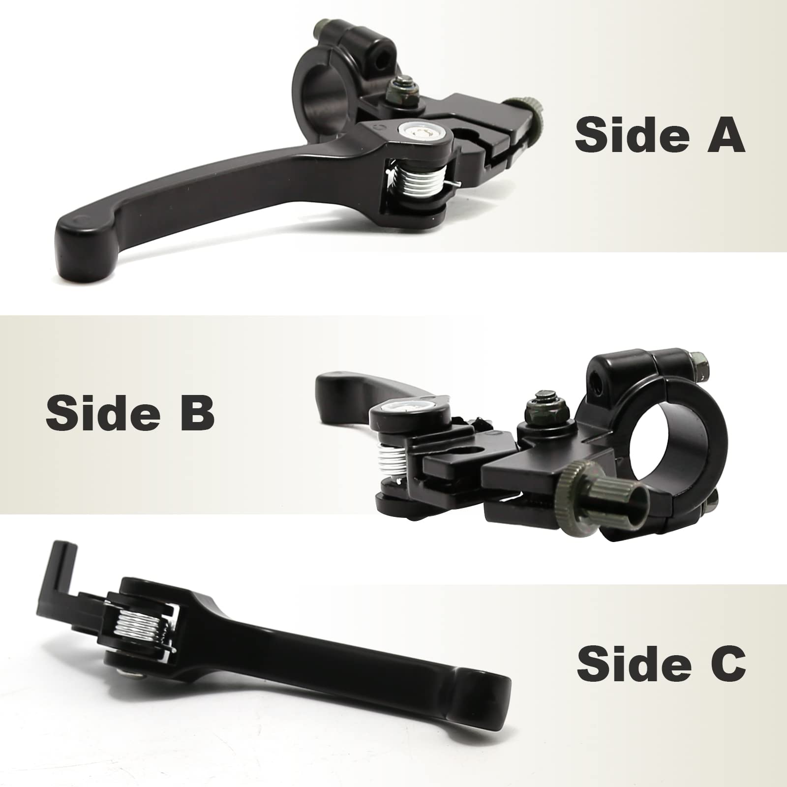 7/8 Folding Clutch Brake Lever Perch With Clutch Cable Replacement For 110/125/140/150Cc Ssr125 Rfz Yz Ruckus Taotao Db17/27 Apollo Dbx15/18/19 Z20 Xmotos Thumpstar Kayo Piranha Pit Dirt Bike (Black)