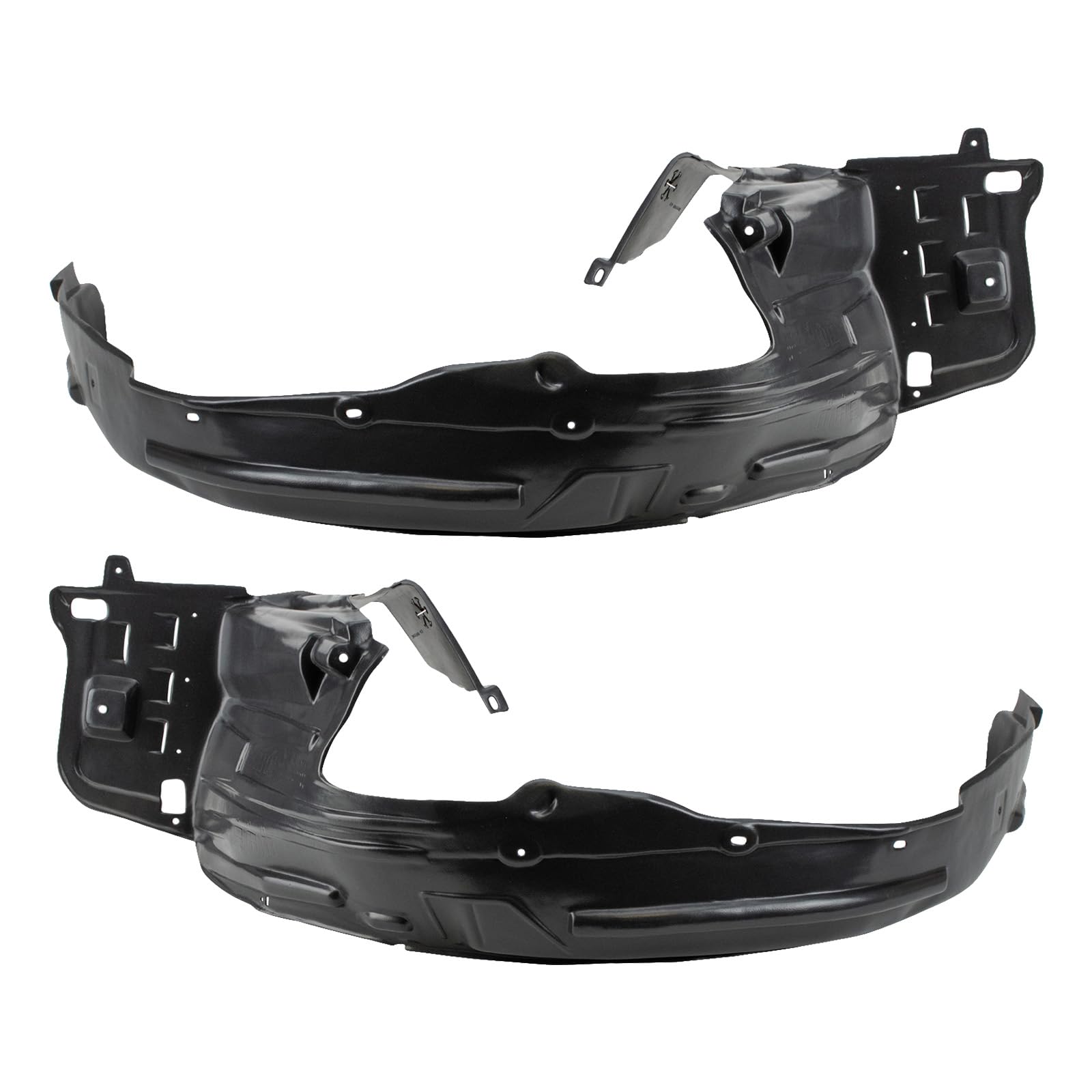 Trq Front Inner Fender Liner Set Compatible With 2008-2010 Honda Odyssey Ho1248128 Ho1249128