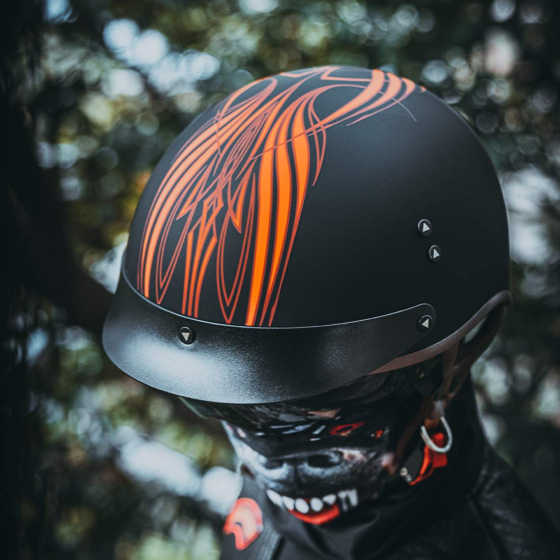 Vcoros Motorcycle Half Face Helmet Sun Visor Quick Release Buckle Dot Approved Adults Men Women Helmets For Cruiser Chopper Mope