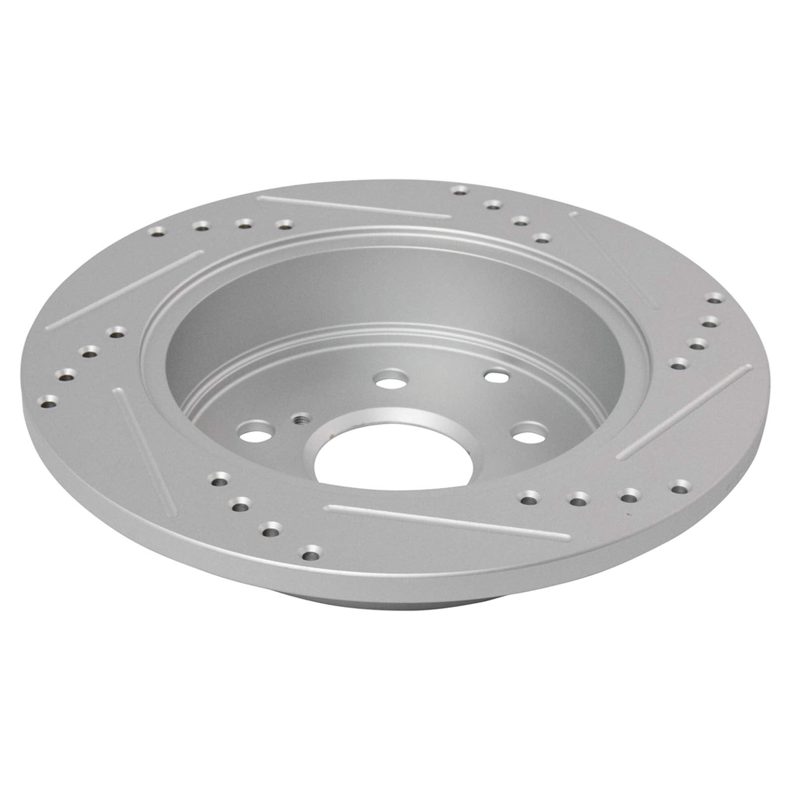 Trq Rear Performance Brake Rotors Set Solid Premium G-Coated Cross Drilled & Slotted Compatible With 2010-2012 Lexus Hs250H 2006