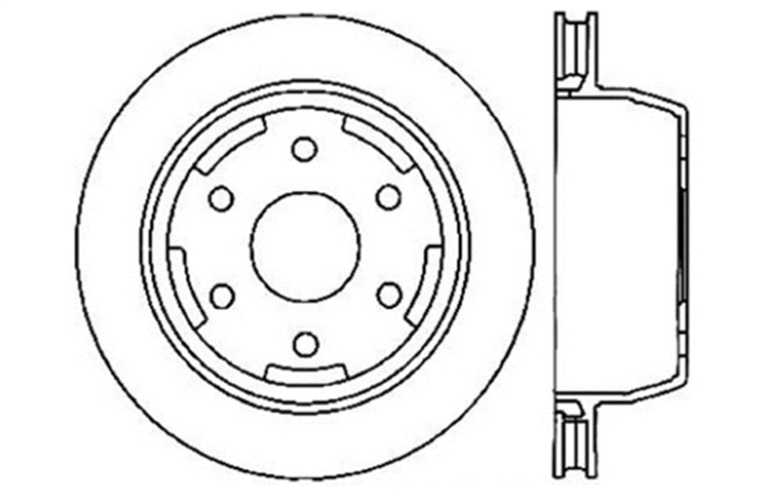 StopTech 127.66045R Rear Right Sport Drilled/Slotted Brake Rotor