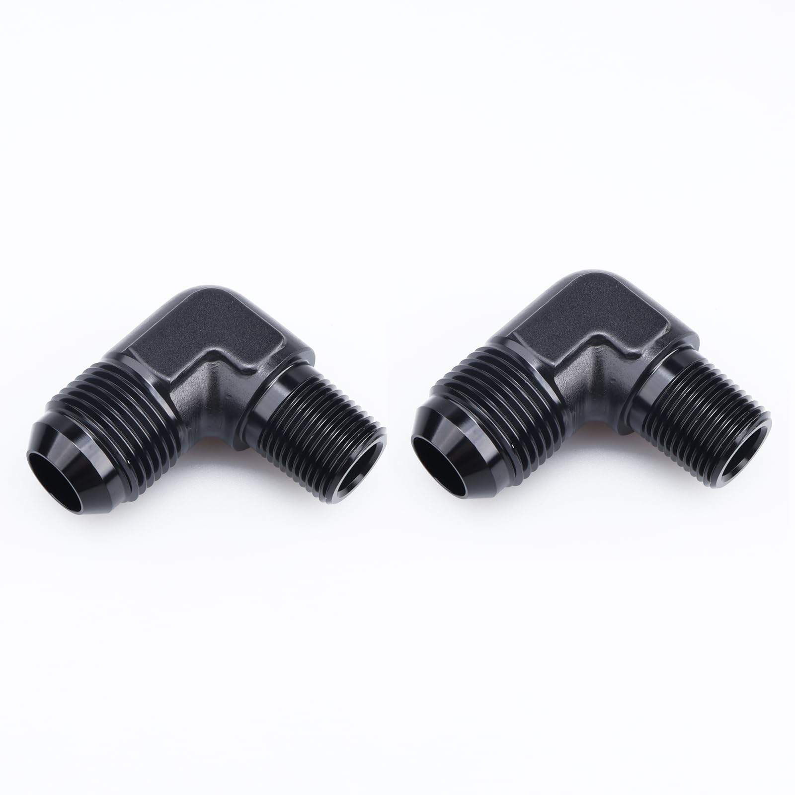 Ac Performance 90 Degree Elbow -10 An Male To 1/2'' Npt Male Fitting Adapter Connector Aluminum Black
