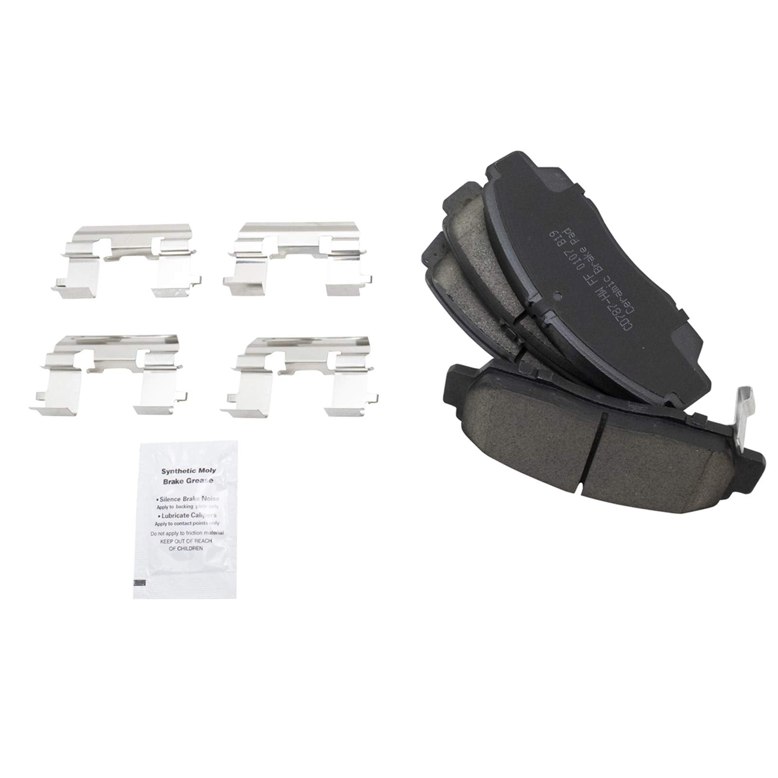 Trq Front And Rear Brake Pad & Rotor Kit Brake Pads Brake Rotor Ceramic Compatible With 2004-2008 Acura Tl