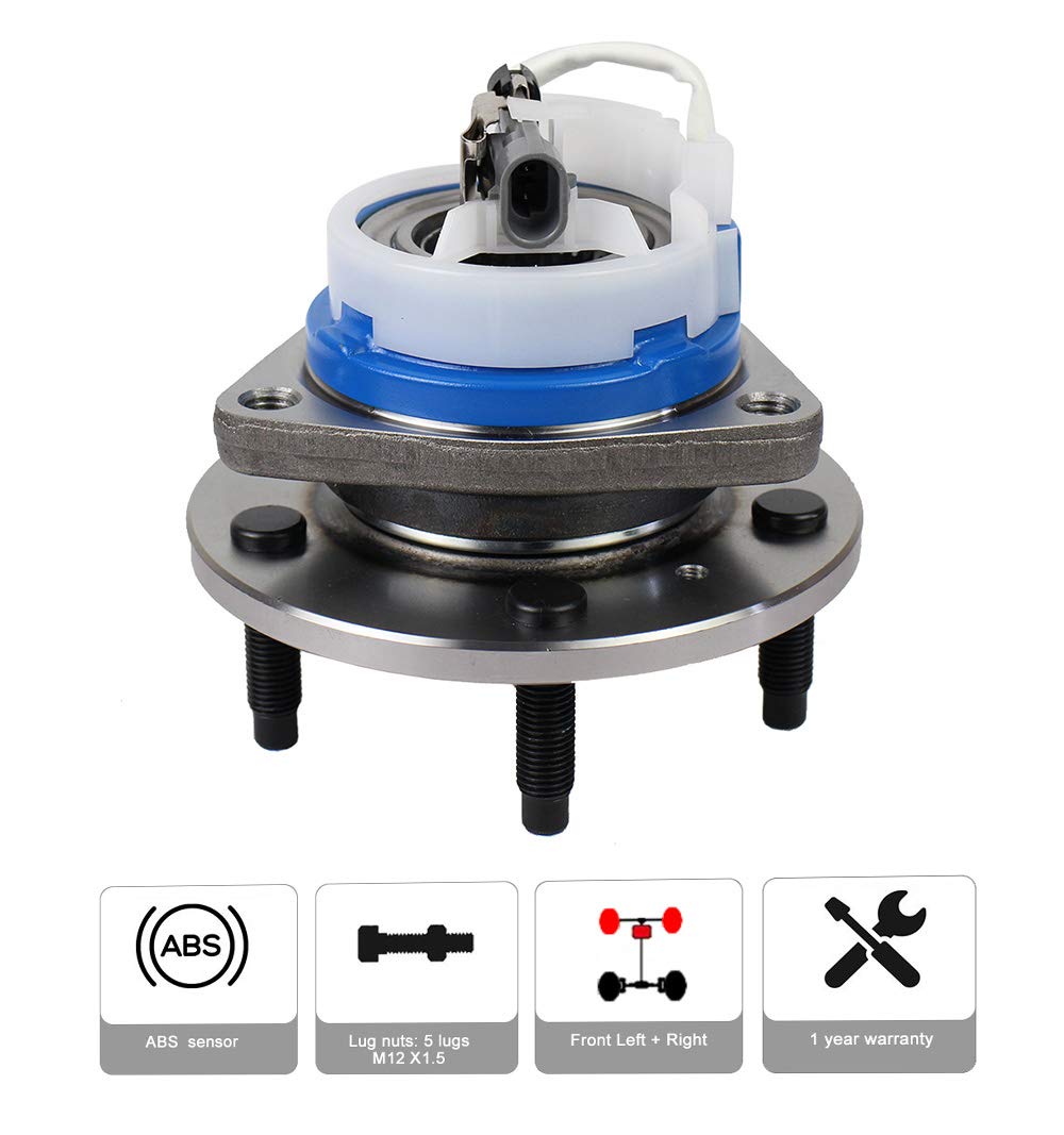 Autoround 513121 Front Wheel Hub Bearing Assembly Fit For Chevy, Buick, Cadillac, Pontiac, Oldsmobile- Impala, Lesabre, Lacrosse