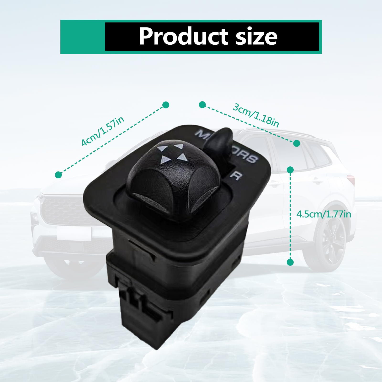 Power Mirror Control Switch, Front Driver Side Door Mirror Control Switch Compatible With Ford Excursion Expedition Escort F150 F250 F350 Super Duty Thunderbird Windstar Lobo F65Z17B676Ab 901-319