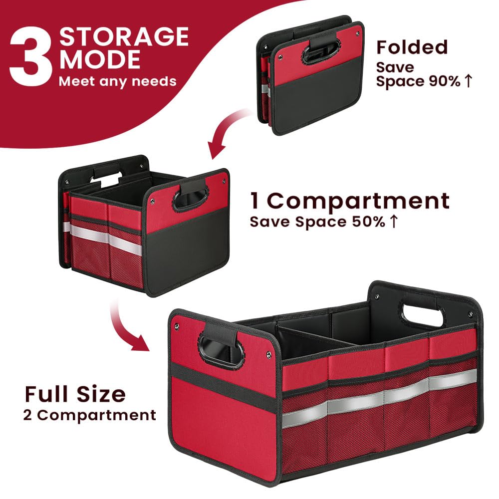 Winhunt Car Trunk Organizer, Car Storage And Organizer Reinforced Handles, 50L Waterproof Polyester Car Accessories Organizer Fo