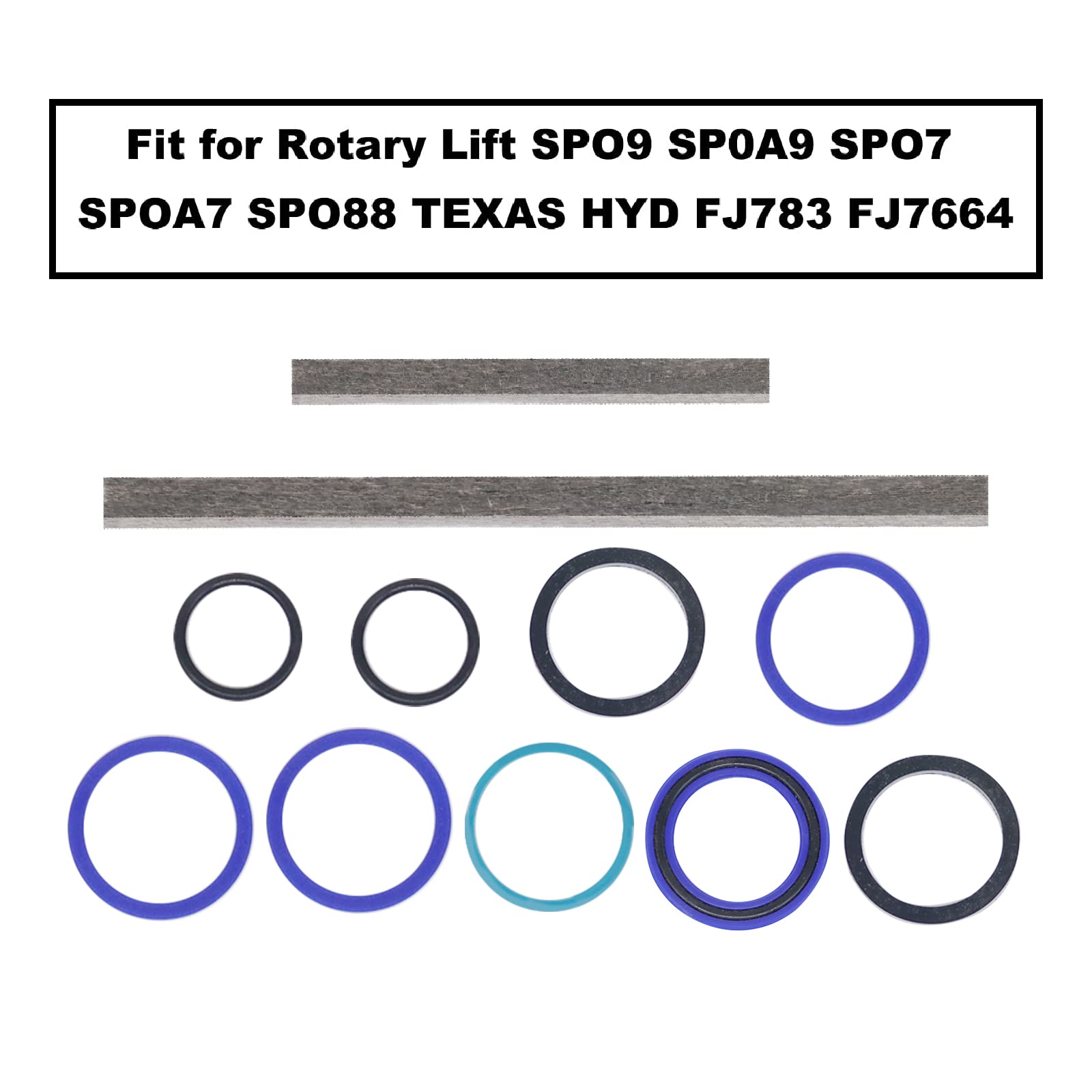 Vanshly Rotary Lift Kits Cylinder Seal Kits Fits For Spo9 Sp0A9 Spo7 Spoa7 Spo88 Fj783 Fj7664 Texas Hyd, Bh-7511-11，Fj783-12Th，Hydraulic Cylinder Kit