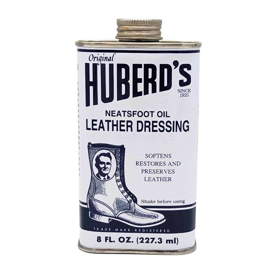 Huberds Leather Dressing With Neatsfoot Oil - Leather Conditioner That Softens New And Restores Dry And Hardened Boots, Shoes, B