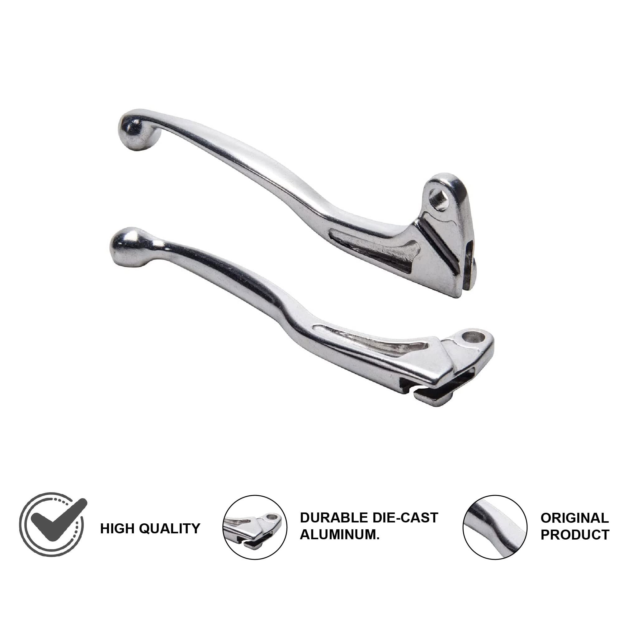 Tusk Aluminium Brake Lever Polished For Kawasaki Klx110 2002-2022 | Durable Die-Cast Aluminium Brake Handle Lever For Motorcycle