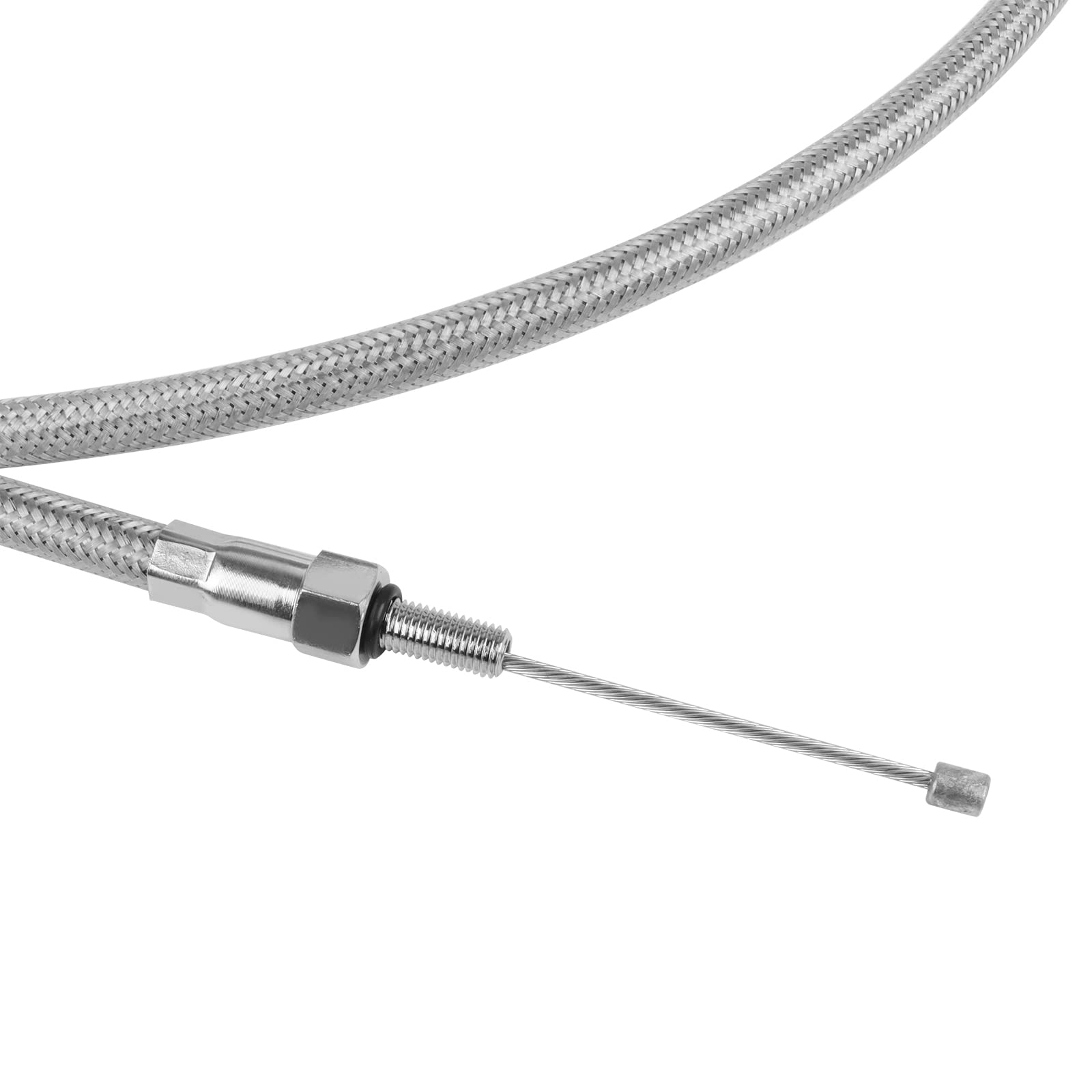Worldmotop 63' 67“ 71' 75” 79' Stainless Steel Clutch Cable Wire Kit Compatible With Harley Iron Xl 883 1200 Dyna Softail Fat Boy Heritage Road King Motorcycle Clutch Cable Wire(71')