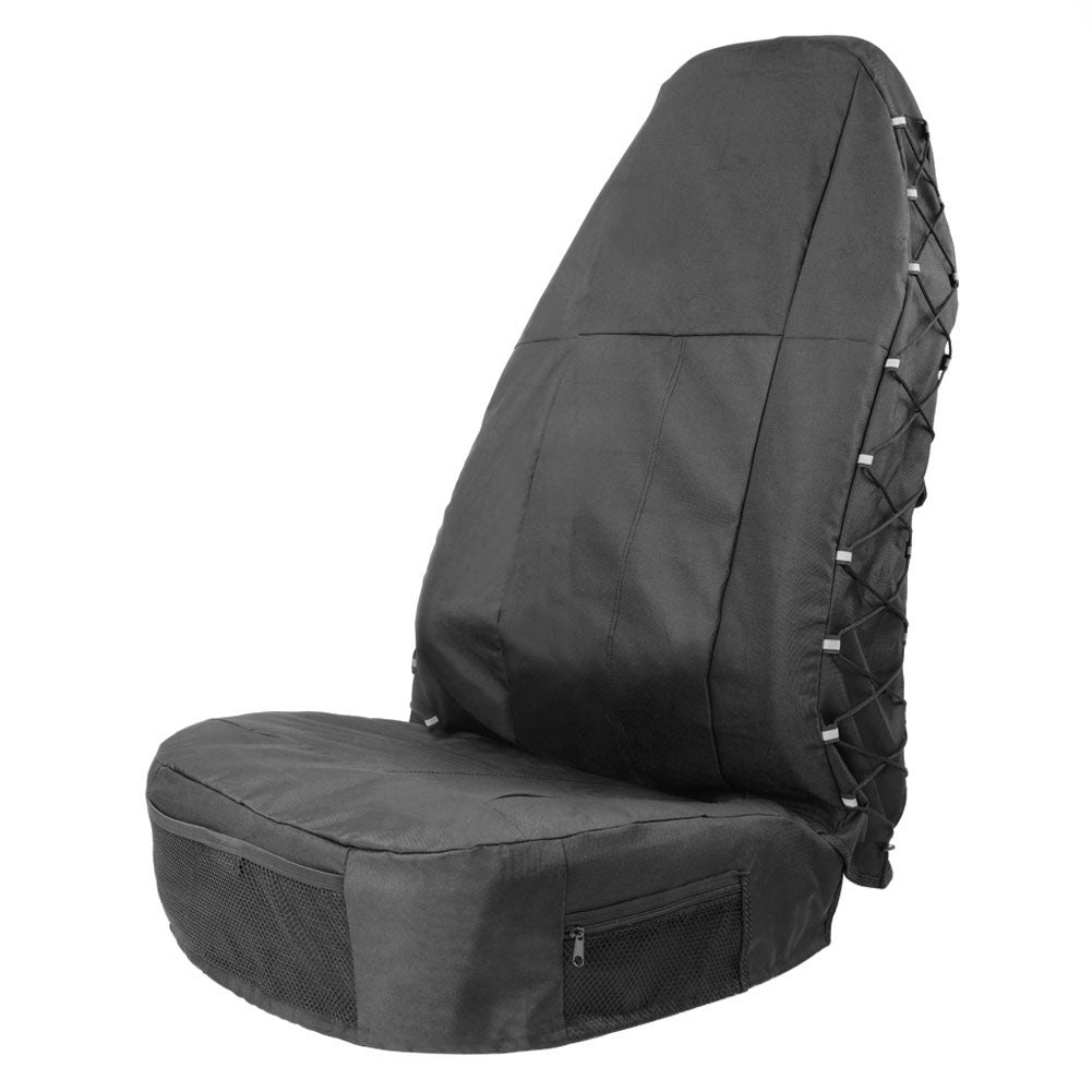 TIROL Front Car Seat Covers Waterproof Bucket Seat Cover Universal Heavy Duty High Back Seat Covers for Semi Truck, Cars, Trucks