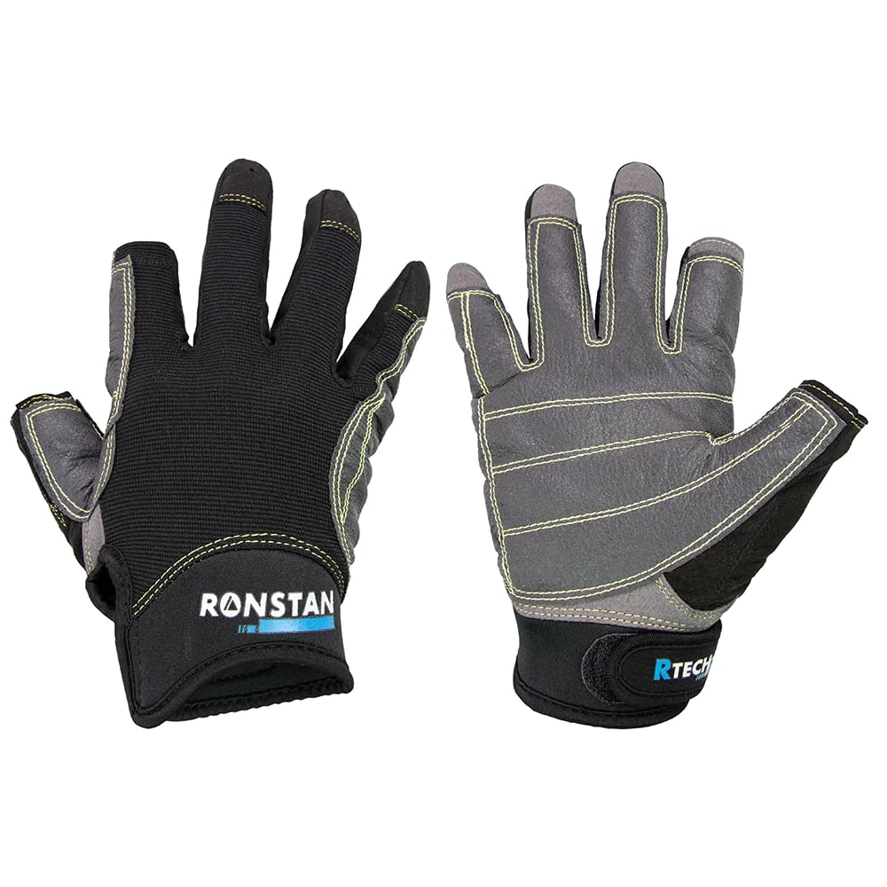 Ronstan Sticky Race Gloves - 3-Finger - Black - Xxs
