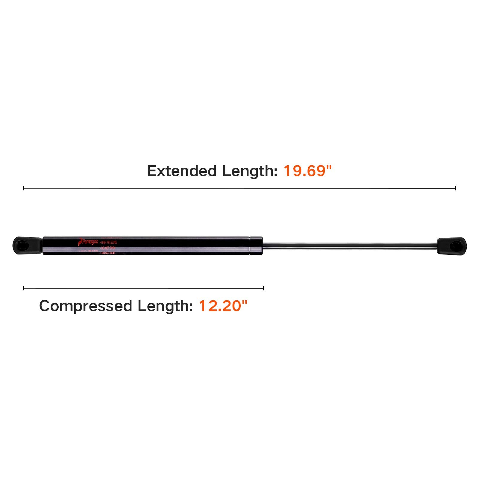 20' Gas Spring Struts C16-08055 C1608055 120Lbs 534N Per Lift Support For Rv Bed Truck Tonneau Cover Lid 2 Pack By Pamagoo