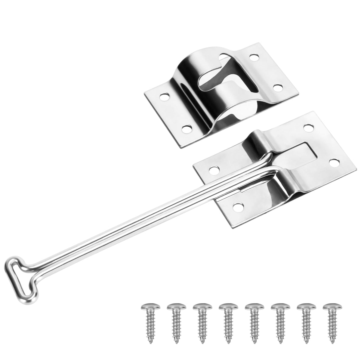 Lonffery Rv Door Latch, Rv Door Holder, 304 Stainless Steel Trailer Latch, 6 Inches