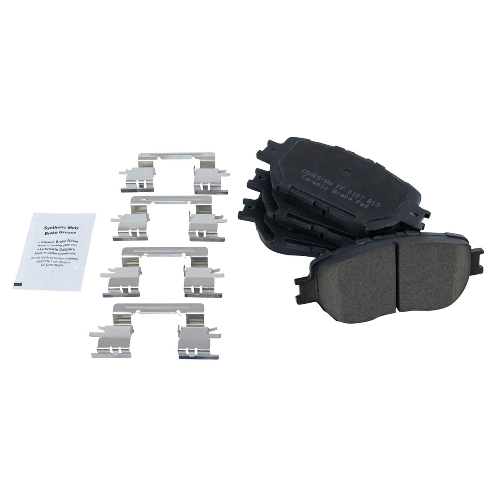 Trq Front Brake Pad & Rotor Kit Brake Pads Brake Rotor Ceramic Compatible With 2002-2006 Toyota Camry