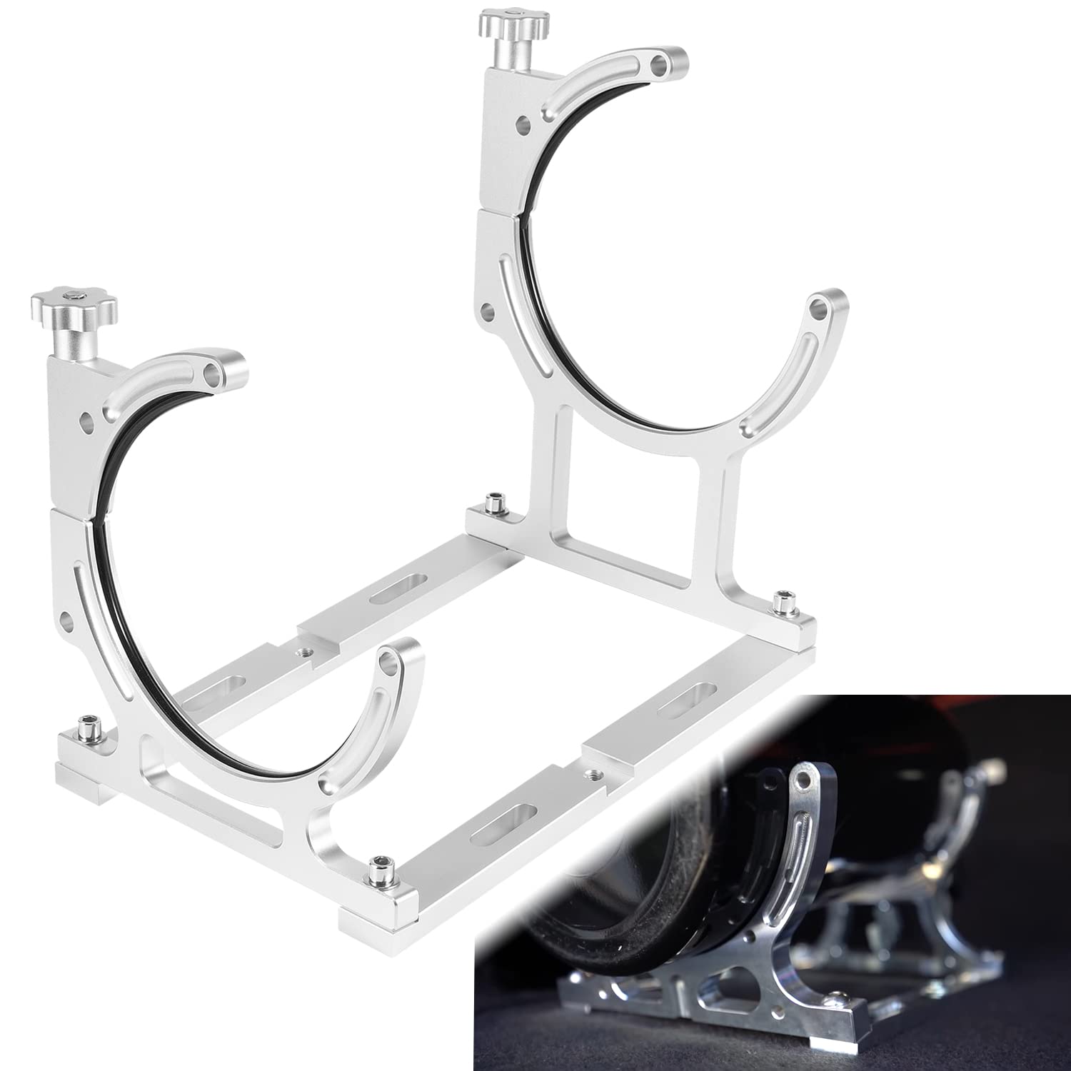 Bzsunway 7    Nitrous Oxide Nos Billet Aluminum Single Bottle Holder Bracket For 10-15 Pound Nitrous Bottle Replace For Pce150.1