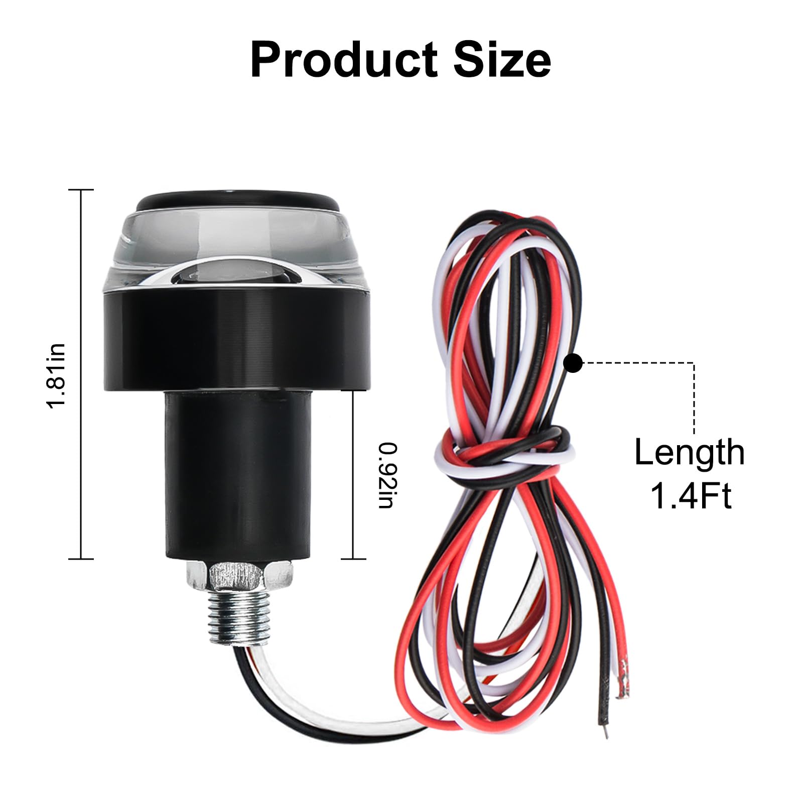 2PCS Motorcycle Turn Signal Light, 12 LEDs Turn Signal Indicator Lamp, Amber/White Front Handlebar End Light, Waterproof Blinker Strobe Light, for 12V Universal Scooter Sportster Cruiser Motorbike