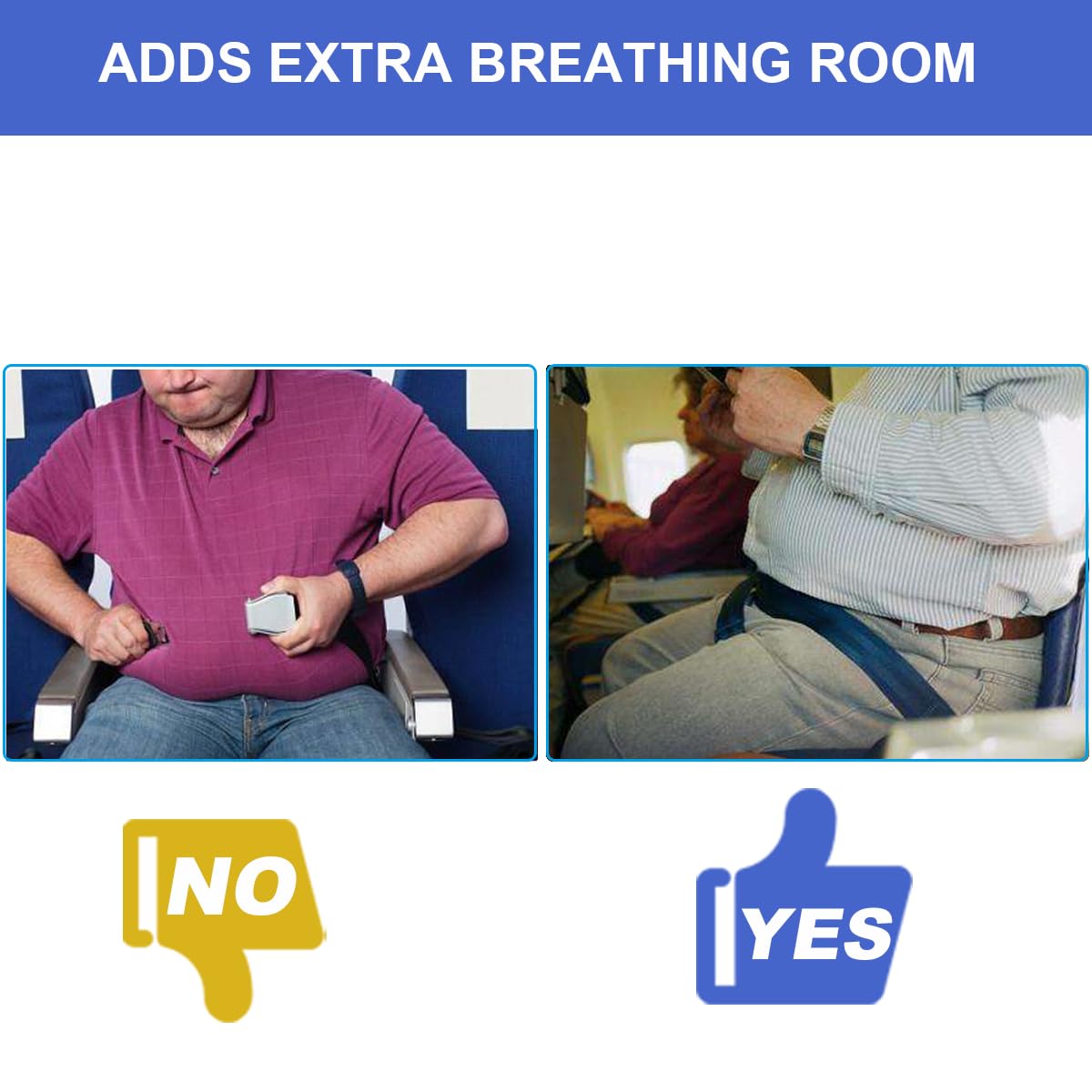 Idpoo Airplane Seat Belt Extender -Fits Southwest Airline New 737-800/737 MAX8- ECE Safety Certification,SeatBelt Extension Adju