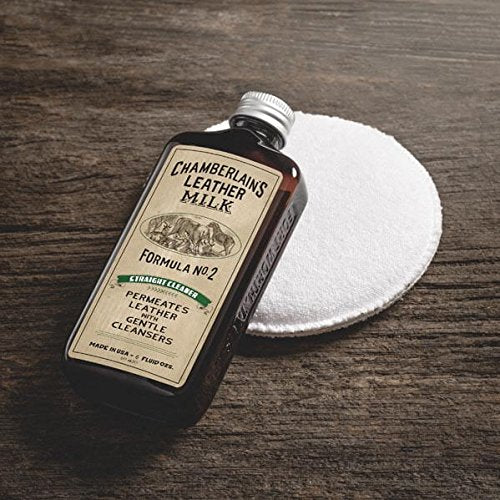 Chamberlain's Leather Milk Cleaner Kit - 12 oz Conditioner No. 1 & Cleaner No. 2 with 2 Premium Restoration Pads - Original Formula