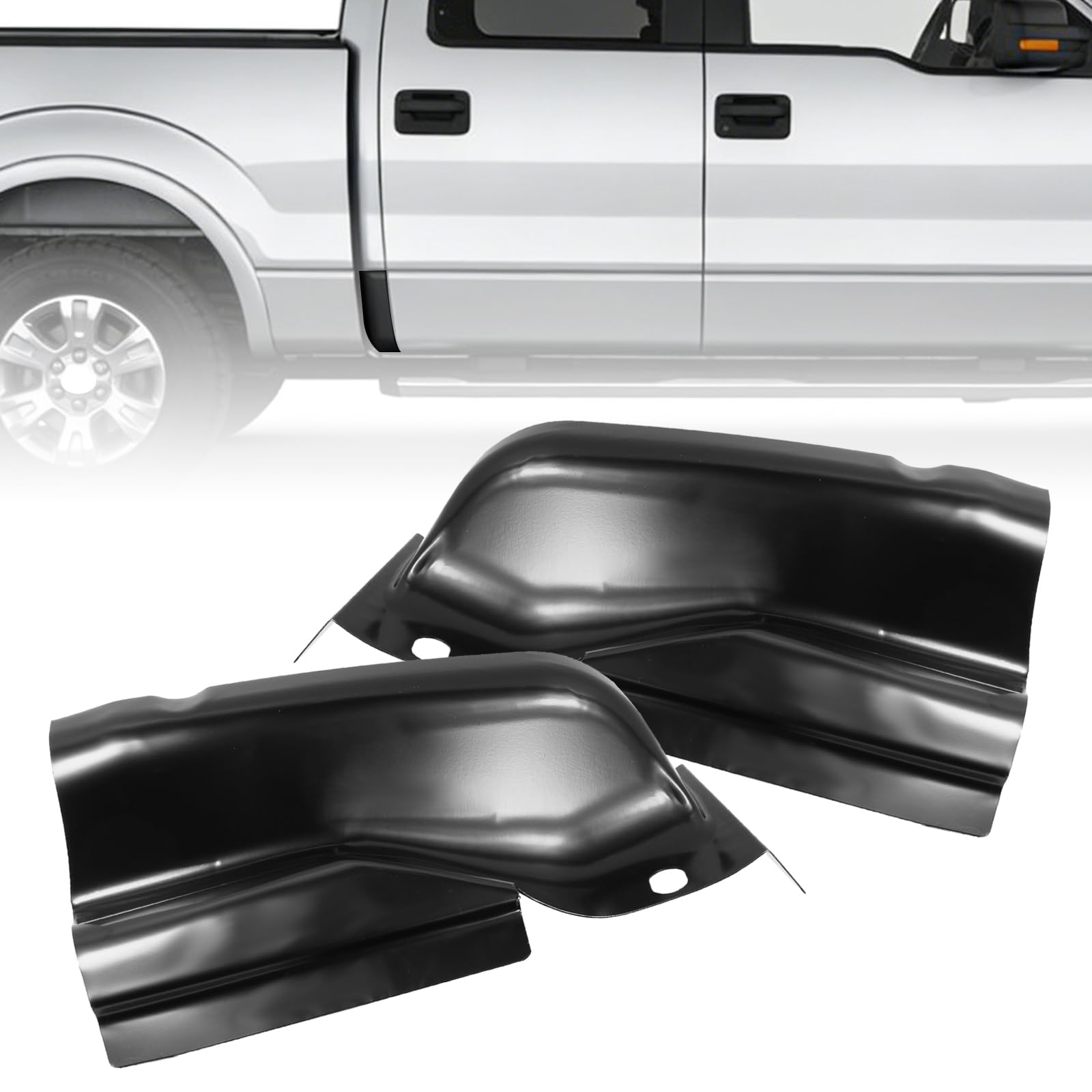 Pickup Truck Cab Corners Compatible with Ford F150 2009 2010 2011 2012 2013 2014 Crew Cab Corner 4 Door 2 Pcs (2009-2014 F150 Cr