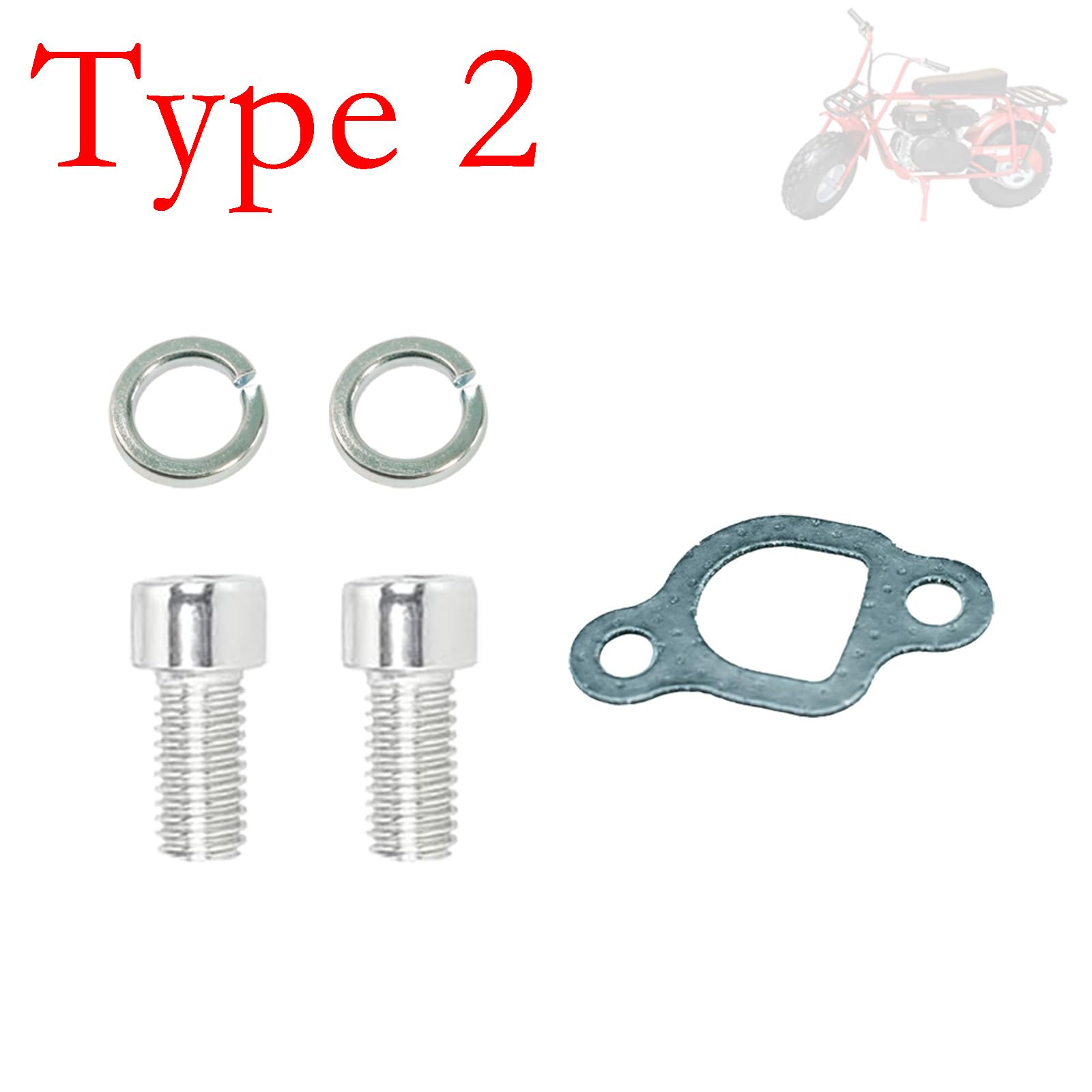 Jmchstore Exhuast Muffler Pipe Mounting Hardware Studs Kit Forfor Coleman Ct200U Bt200X Kt196, Predator 212 Baja Mb200 Mini Bike
