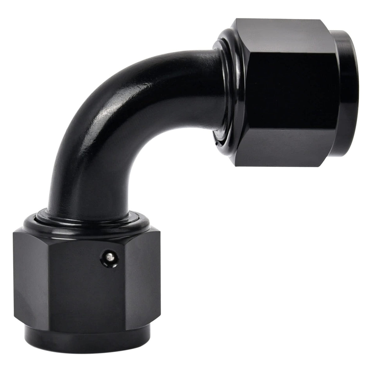 Evil Energy 10An Female To 10An Female 90 Degree Swivel Coupler Union Fitting Adapter Aluminum Black