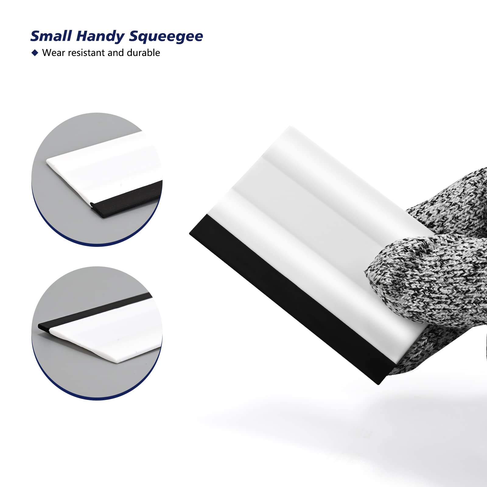 Ehdis Small Rubber Squeegee 3'' Block Squeegee For Car Window Windshield,Film,Stickers,Decals And Vinyl Applicator,Kitchens, Gla