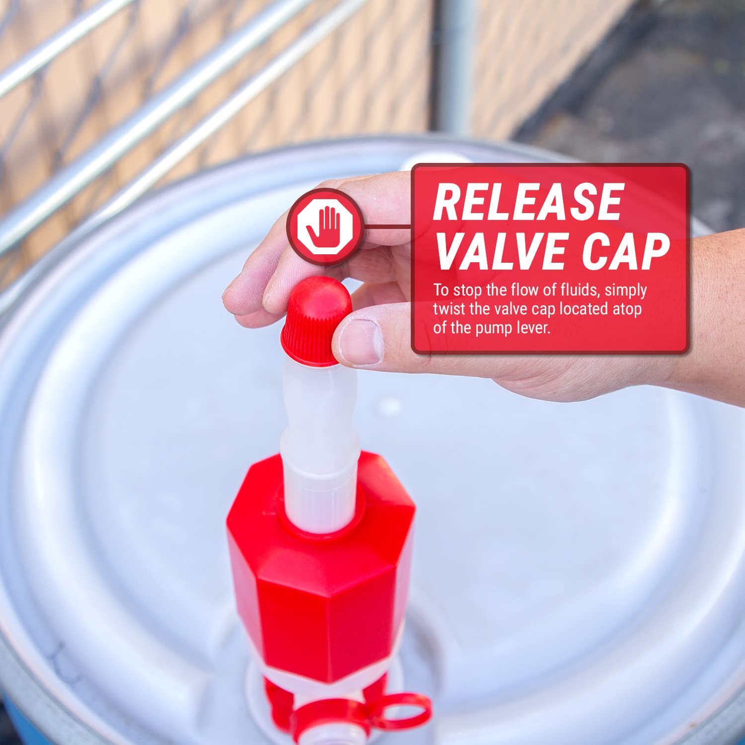 Tera Pump Drum Barrel Pump - Heavy Duty Bpa-Free Water Pump For Emergency Essentials Disasters (No Batteries Or Electricity Required), Fast Transfer 55 Gallon And Drinking Water W/Adjustable Length