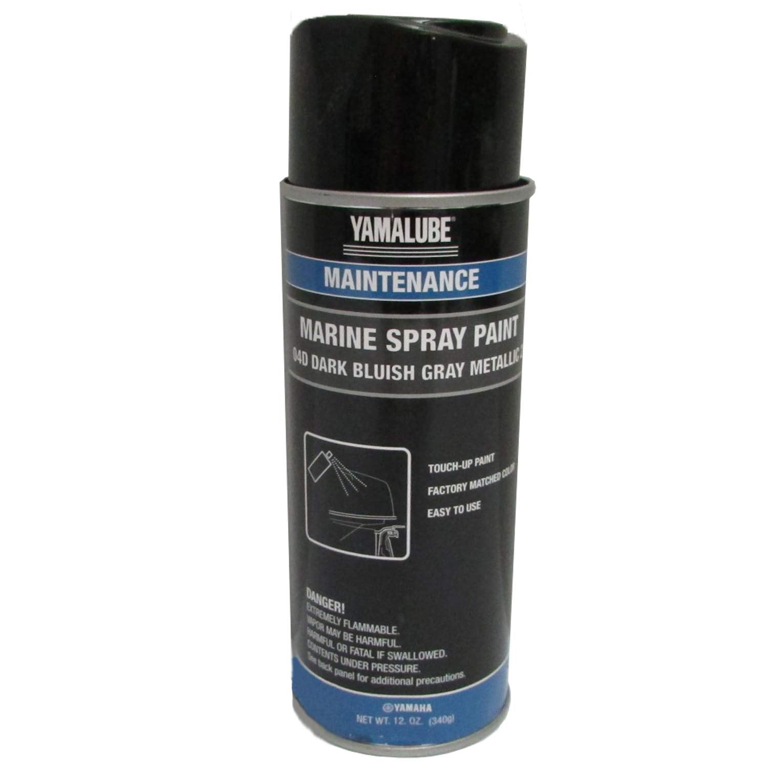Yamaha Original Oem Yamalube Acc-Mrnpa-It-4D Marine Spray Paint Yamalube Oem, Dark Bluish Grey Metallic, (1) 12 Oz Spray Cans